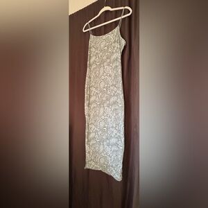 Elegant Green Paisley Dress